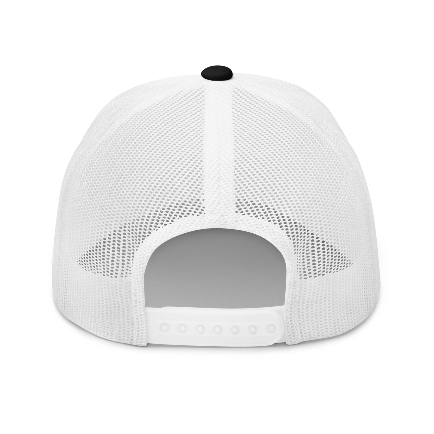 Monogram Logo Trucker Hat, Black/White
