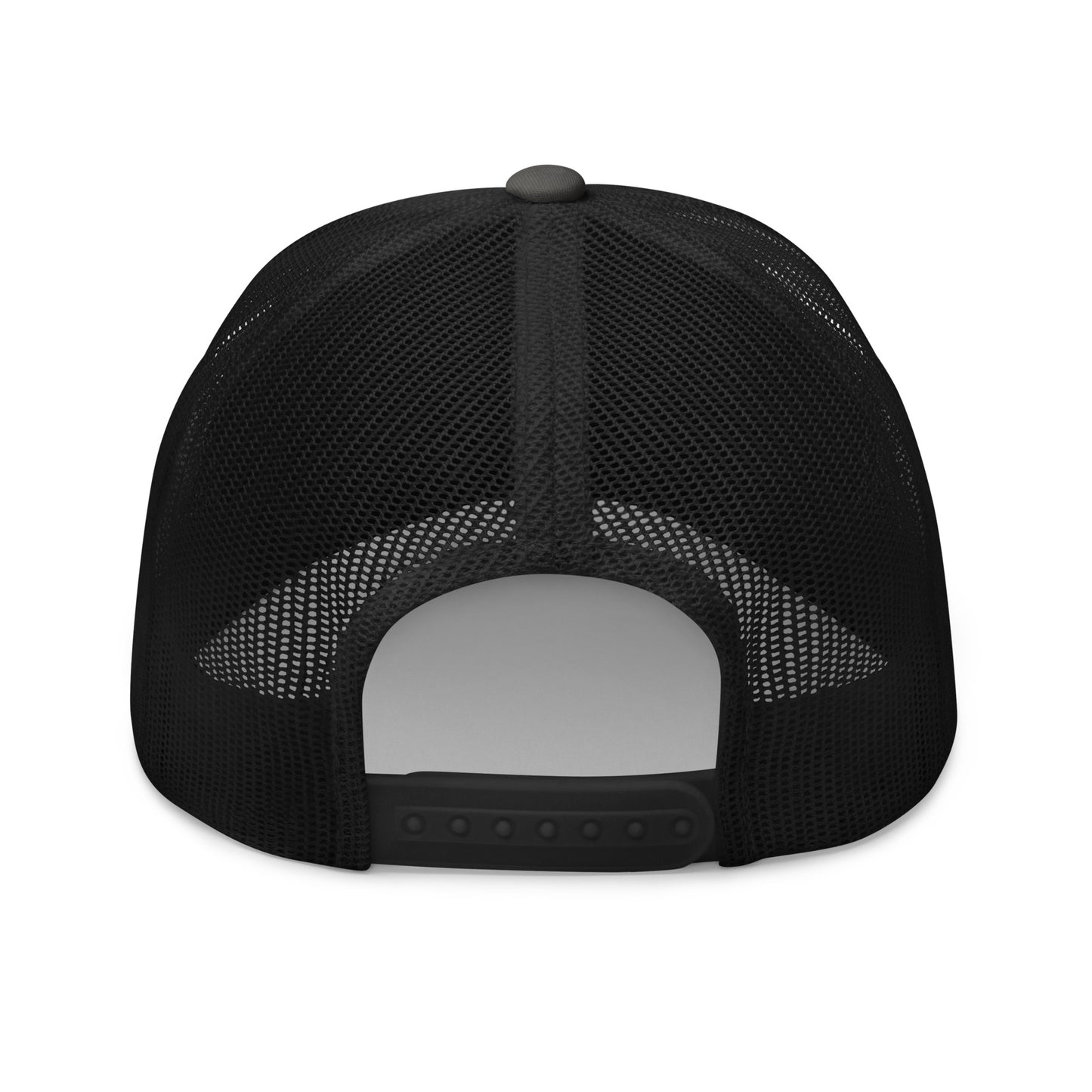 Monogram Logo Trucker Hat, Black/White
