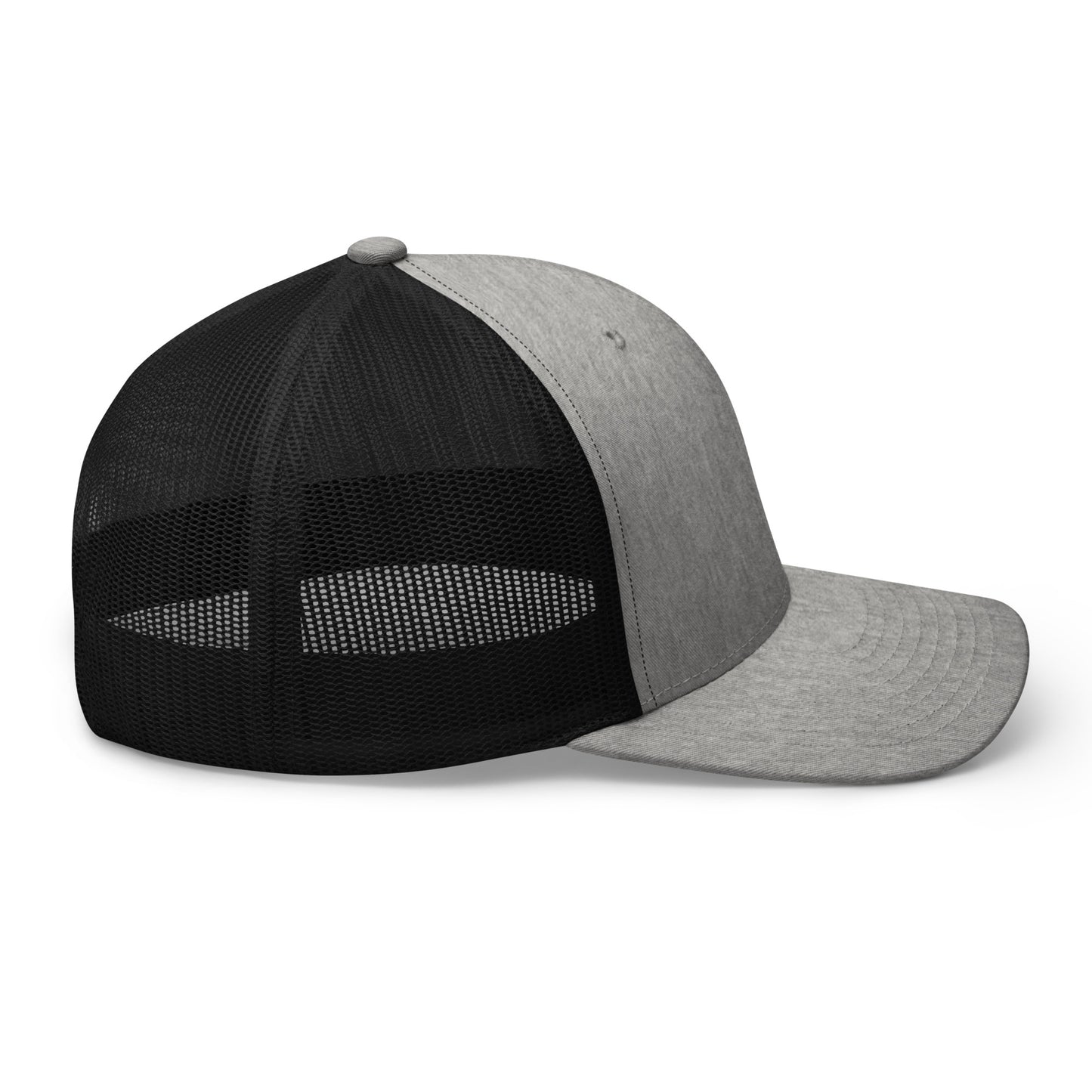 Monogram Logo Trucker Hat, Light Gray/Black