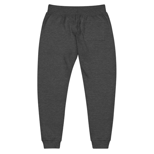 Embroidered Monogram Fleece Joggers, Charcoal