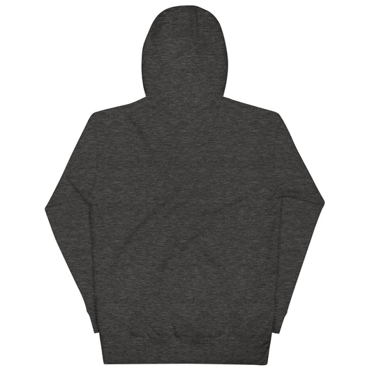 Embroidered Monogram Logo Hooded Sweatshirt, Charcoal
