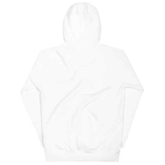 Embroidered Monogram Logo Hooded Sweatshirt, White