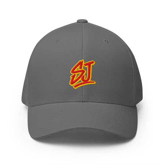 Monogram Logo Flexfit Hat, Gray