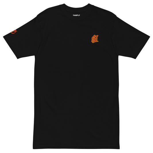 Embroidered Monogram Tee, Black