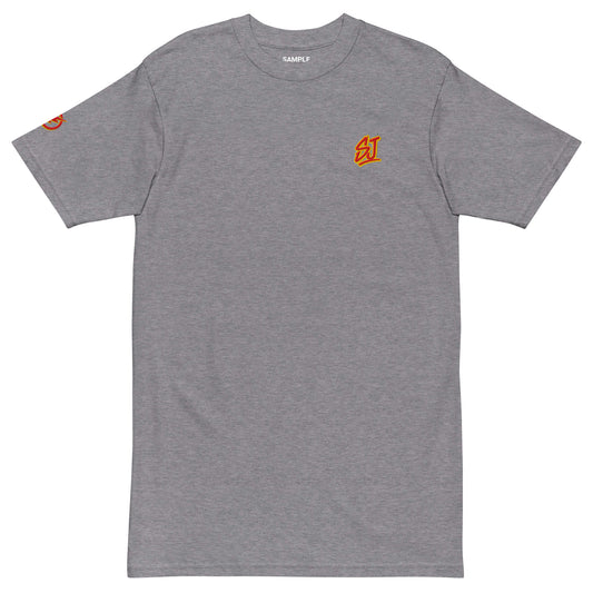 Embroidered Monogram Tee, Gray