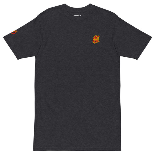 Embroidered Monogram Tee, Charcoal