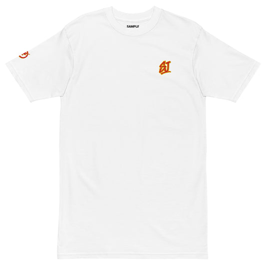 Embroidered Monogram Tee, White