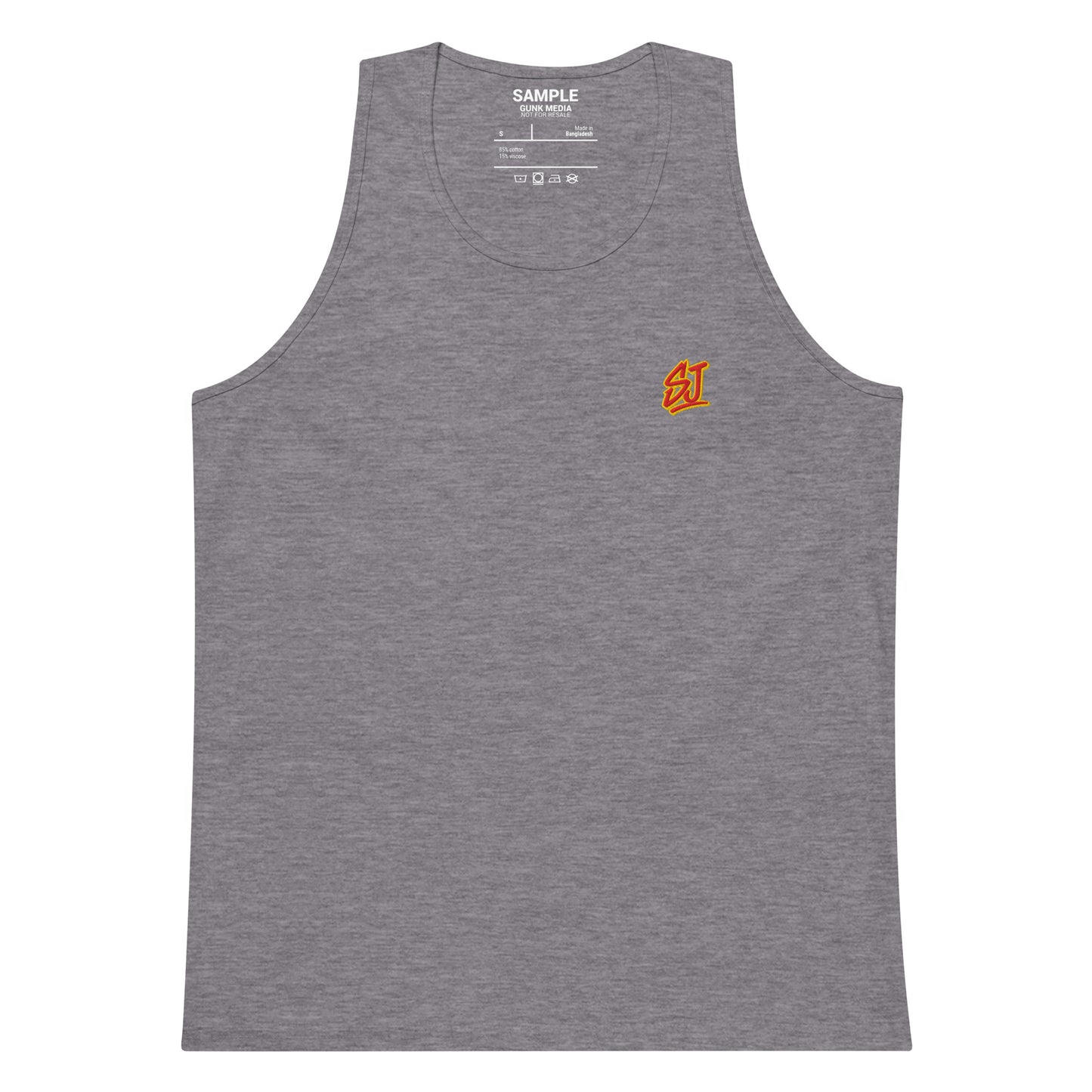 Embroidered Monogram Tank Top, Gray