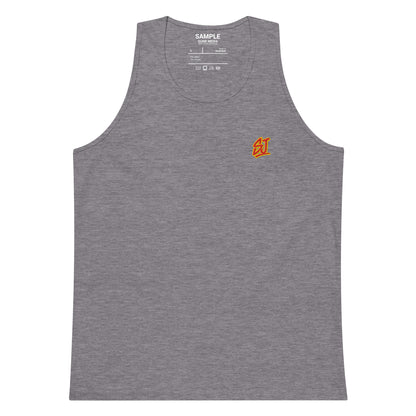 Embroidered Monogram Tank Top, Gray