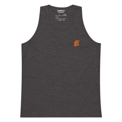 Embroidered Monogram Tank Top, Charcoal