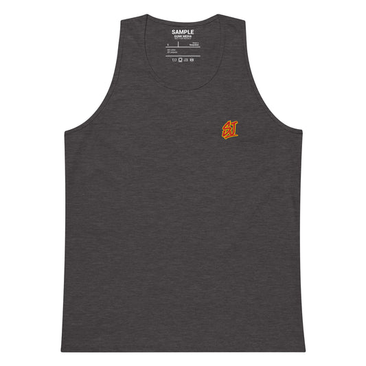 Embroidered Monogram Tank Top, Charcoal